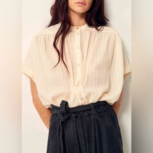 NWOT SESSUN CALLAO SHIRT - FLEUR DE SEL BLOUSE SIZE LARGE